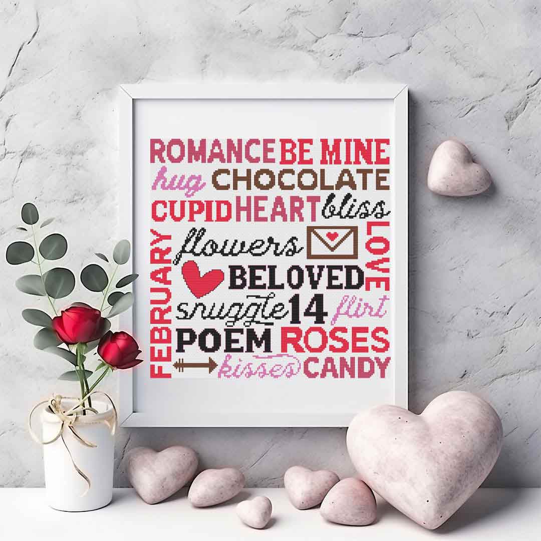 Valentine Subway Art - Cross Stitch Pattern
