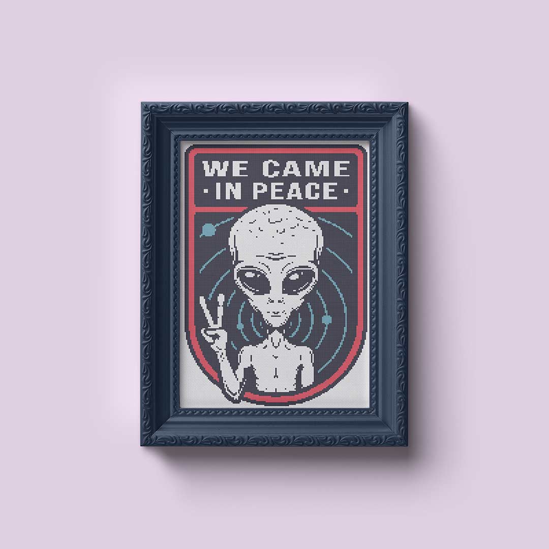 We Came In Peace - Cross Stitch Pattern