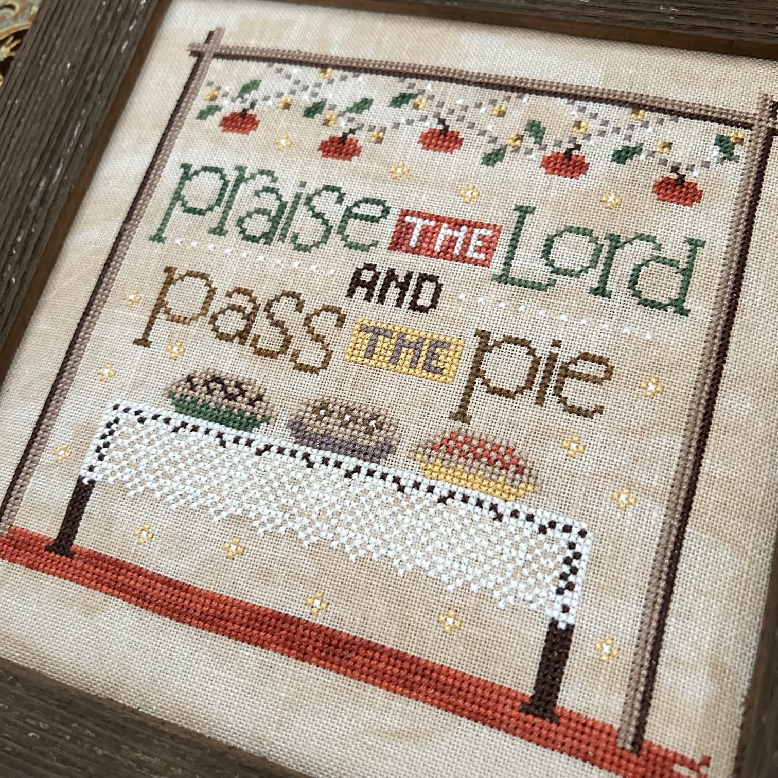 Pass the Pie - Thanksgiving Cross Stitch Pattern