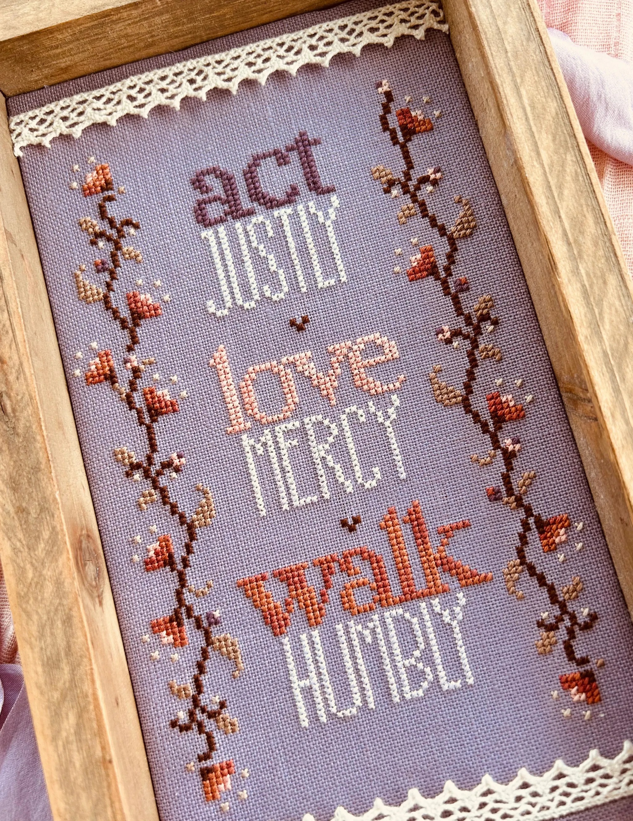 Micah 6:8 - Christian Cross Stitch Pattern