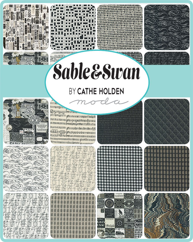 Sable & Swan Numbers - Ecru - Quilt Fabric