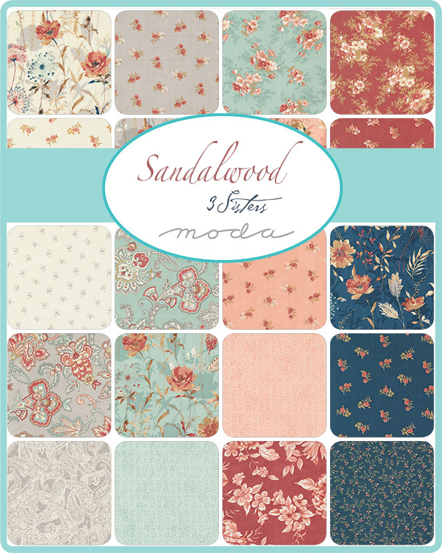 Sandalwood Blooms - Rosewood - Quilt Fabric