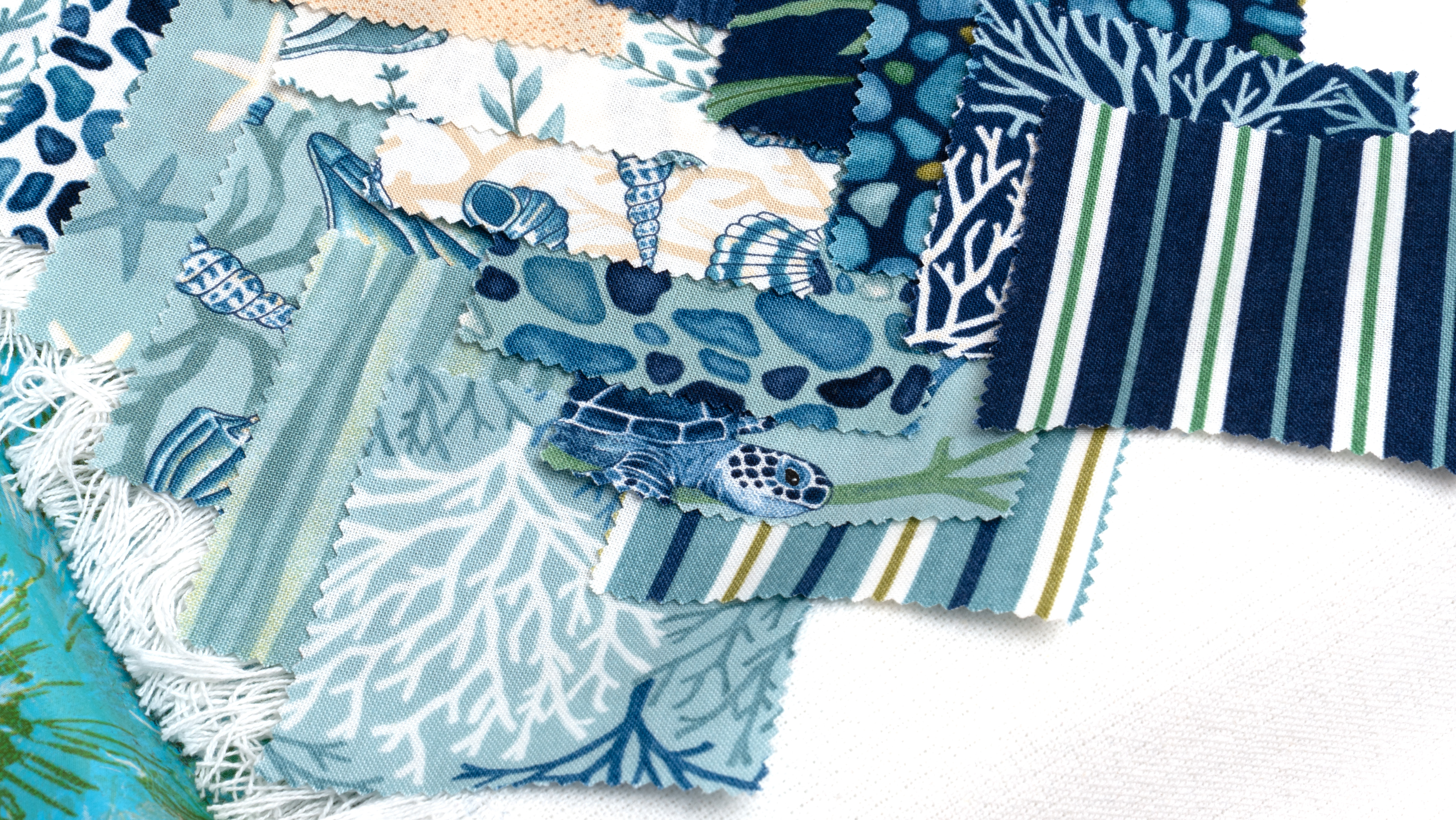 Seaside Stones Aqua - Quilt Fabric, different perspective #3, zoomed in. Select this picture to zoom back out.