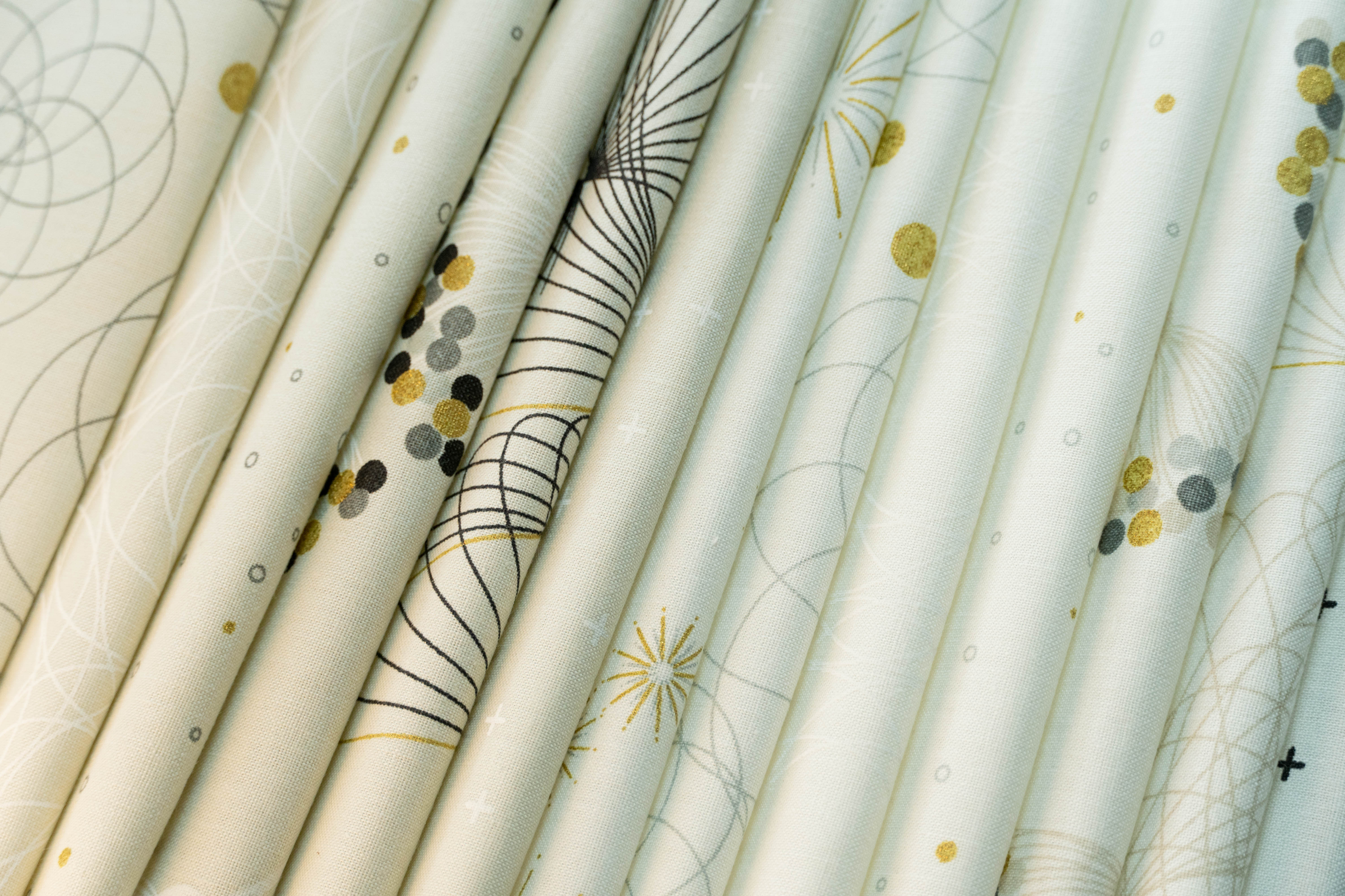 Shimmer Dots - Metallic Ecru - Quilt Fabric