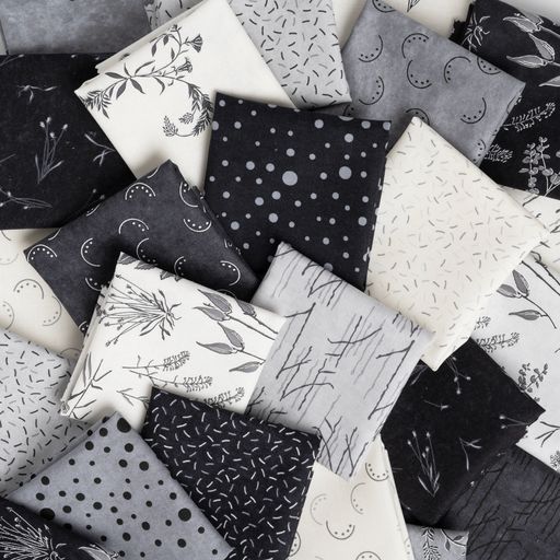 Silhouettes Scatter - Midnight - Quilt Fabric