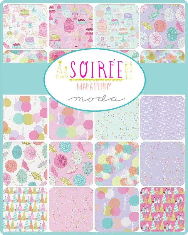 Soiree Cotton Candy - Fan Frill - Quilt Fabric