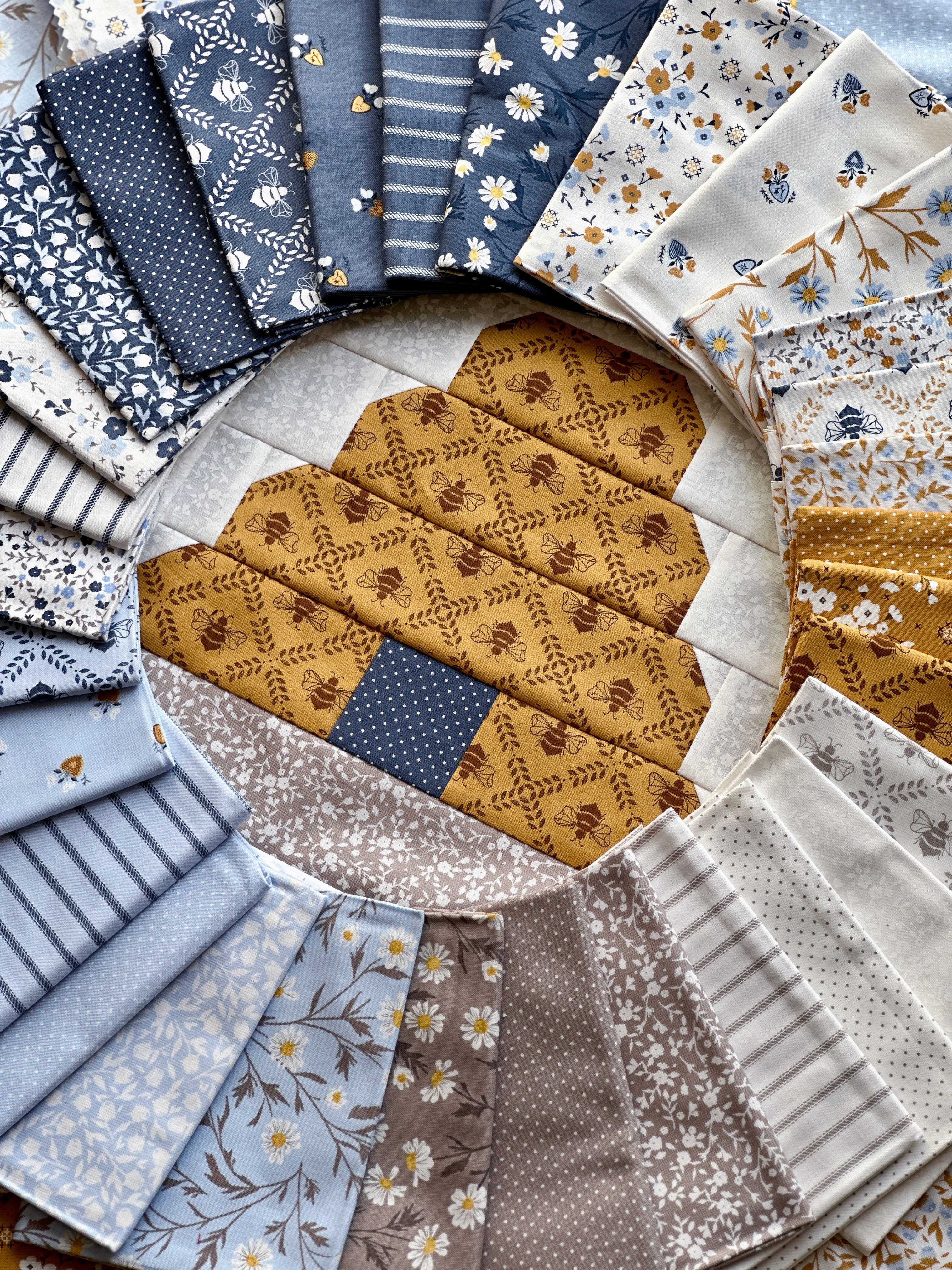 Sun Drenched Flower Cloud - Quilt Fabric