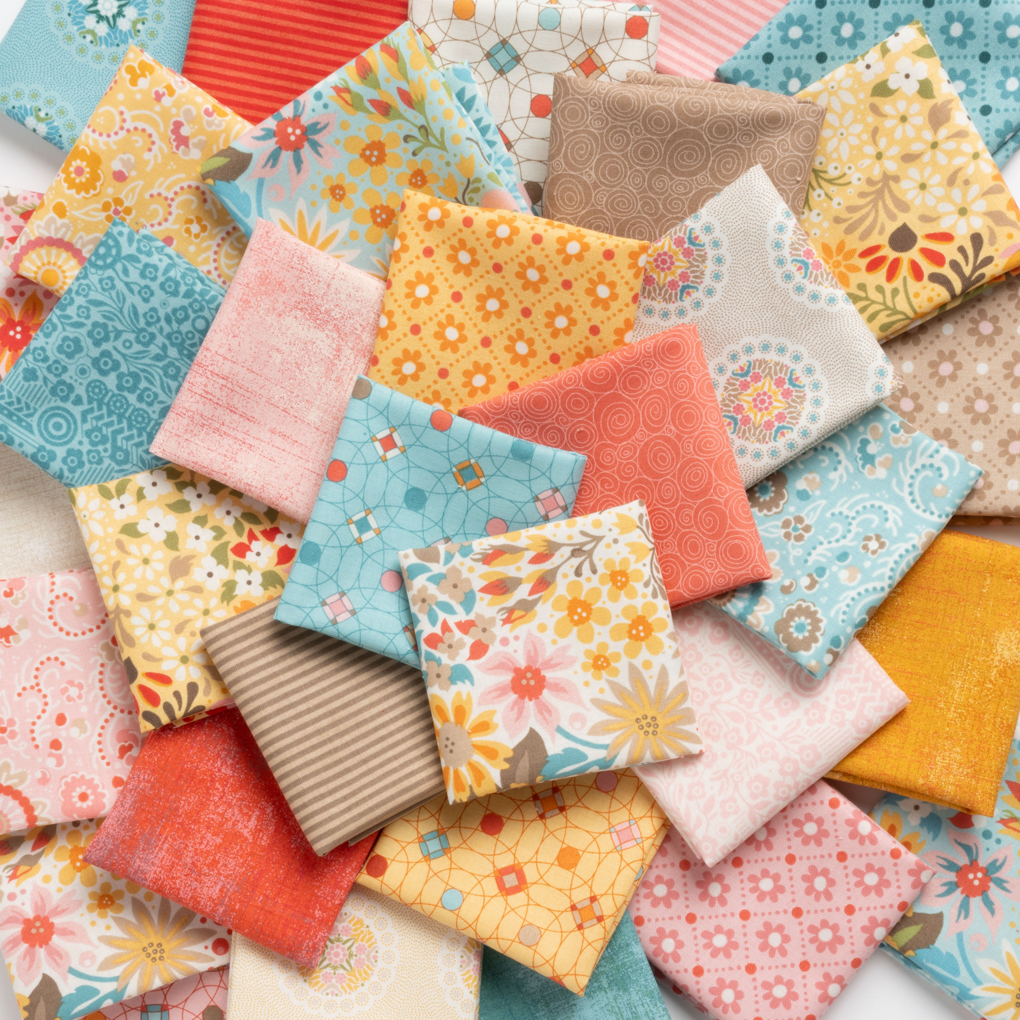 Sunday Brunch Mosaic - Mint Tea - Quilt Fabric