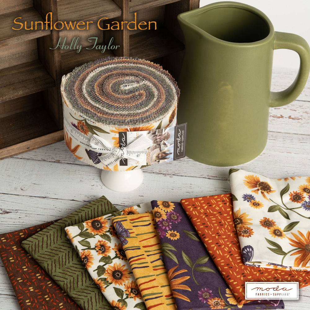 Sunflower Garden Rust - Coming Up - Quilt Fabric