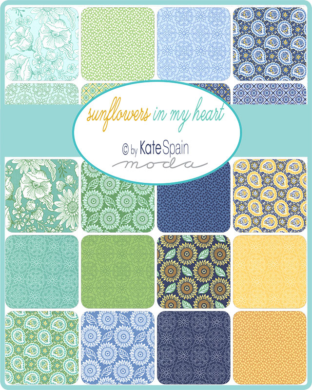 Sunflowers My Heart Grass - Quilt Fabric