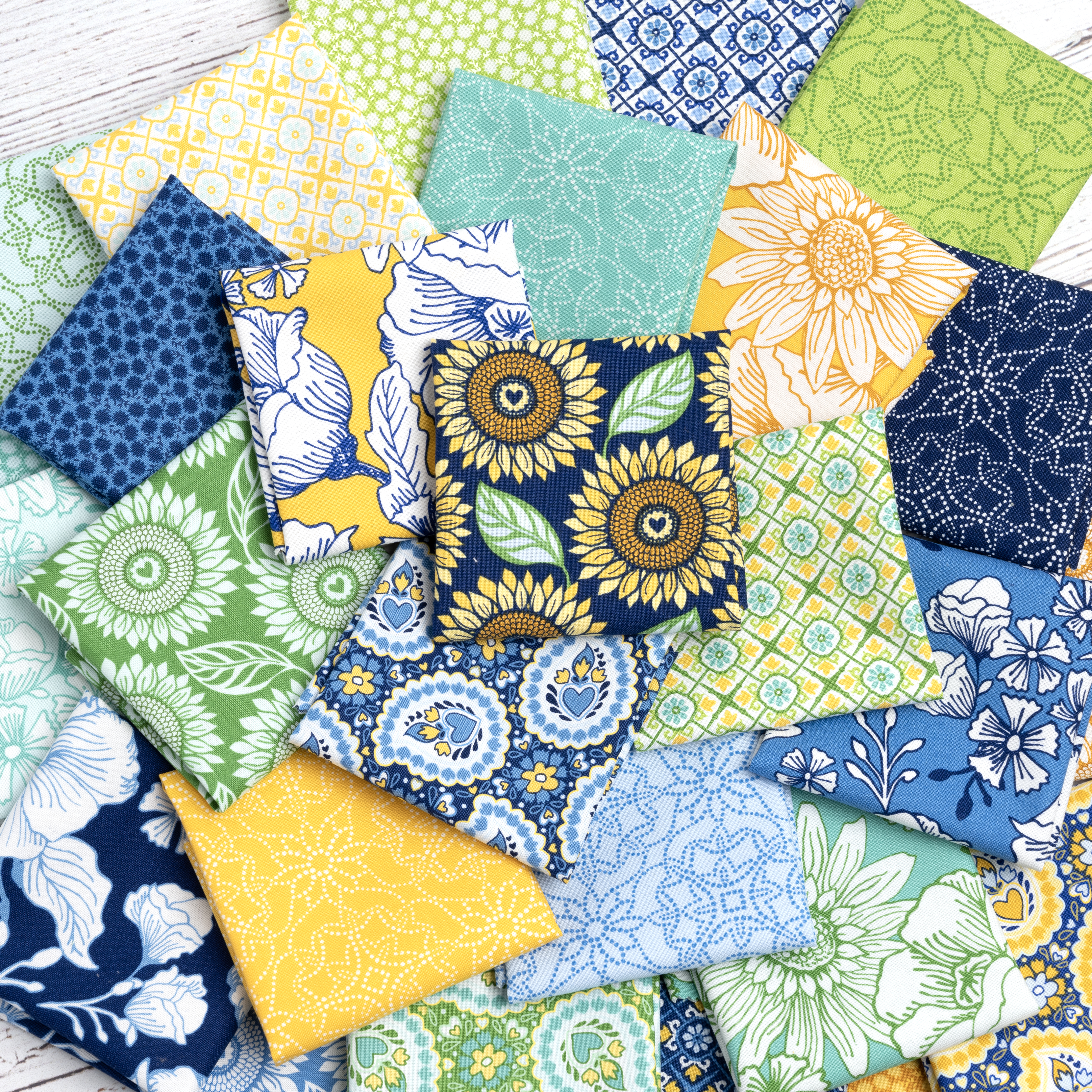 Sunflowers My Heart Grass - Quilt Fabric