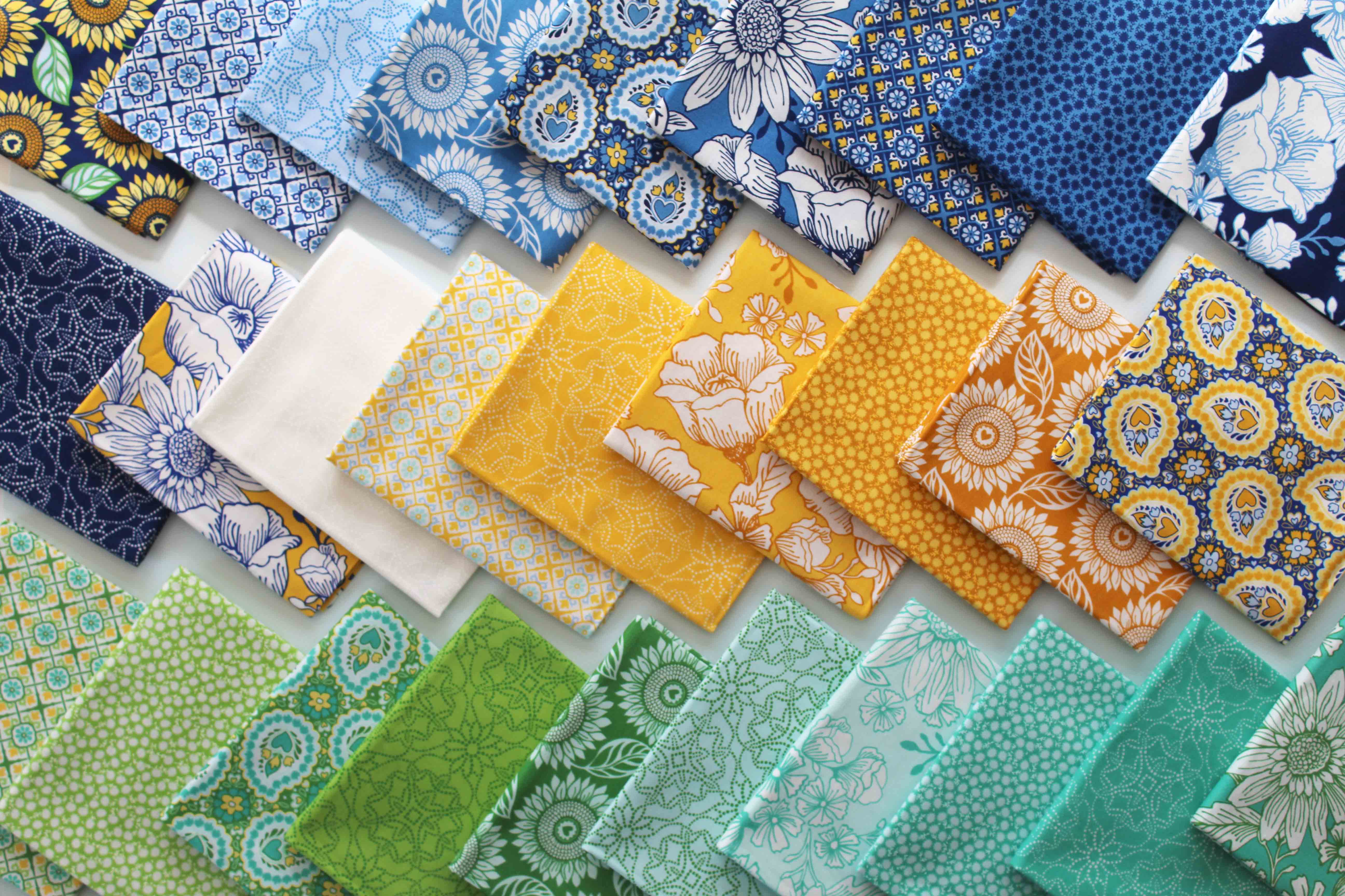 Sunflowers My Heart Grass - Quilt Fabric