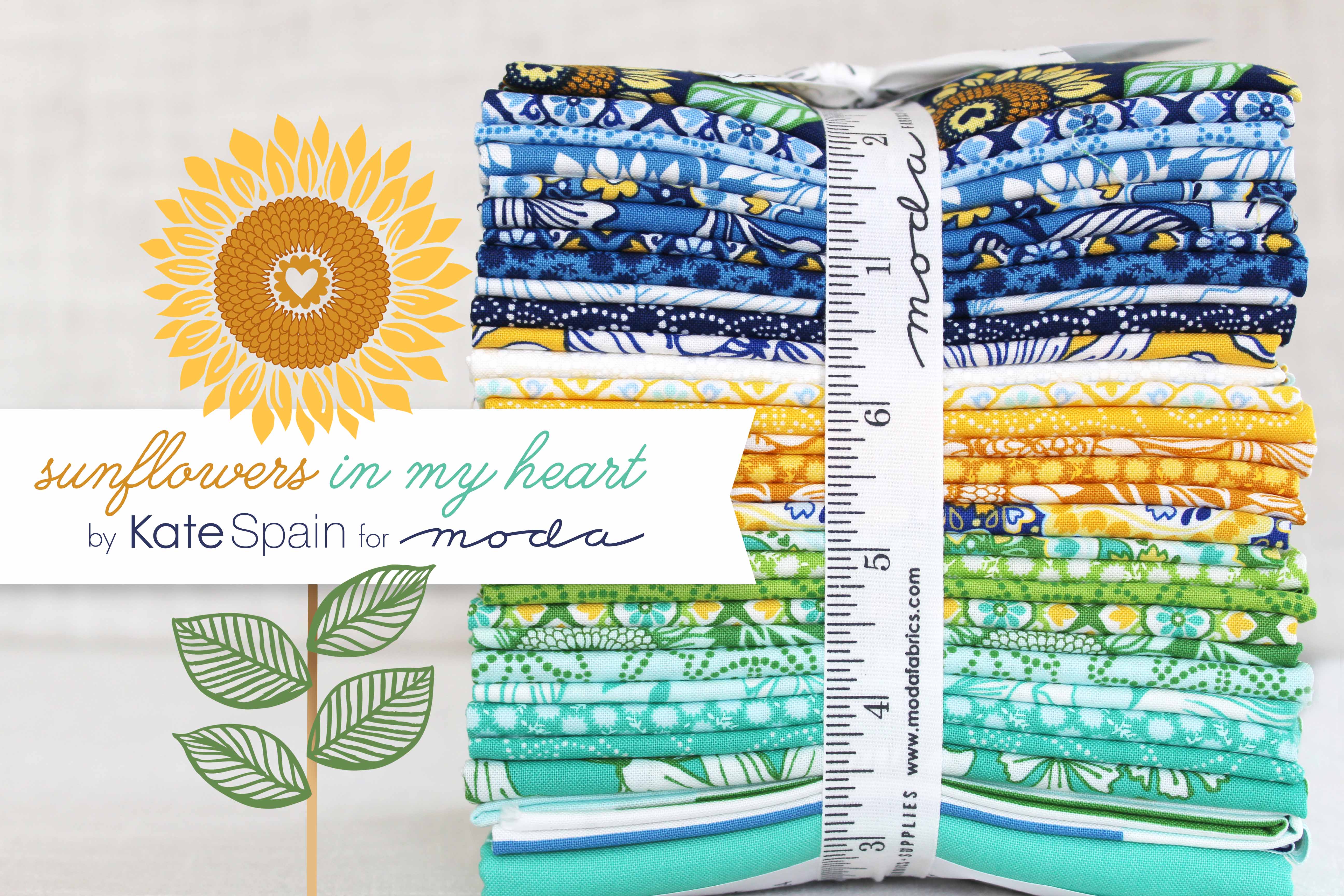 Sunflowers My Heart Grass - Quilt Fabric