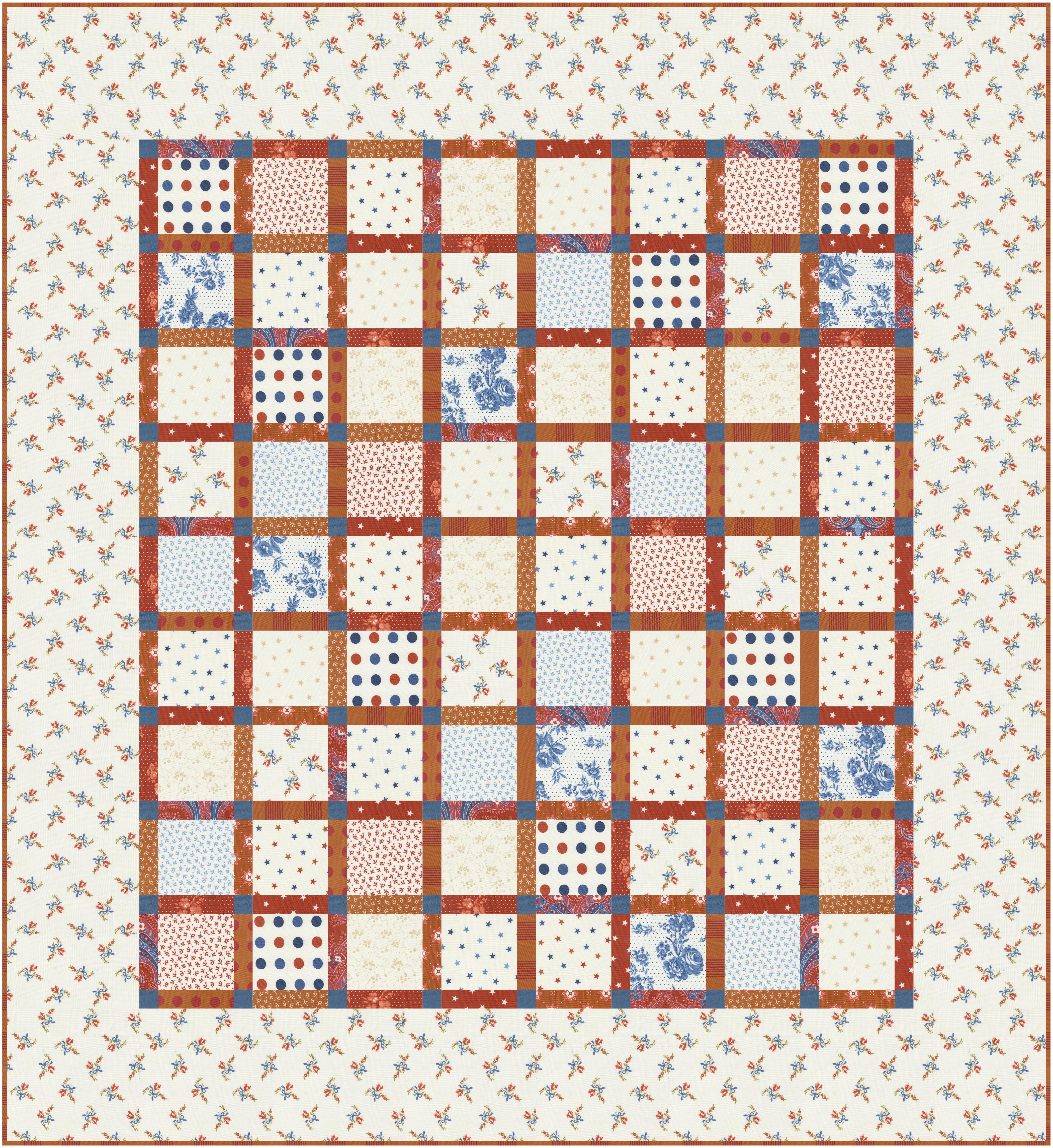 Sunrise Side Cream Tan - Quilt Fabric