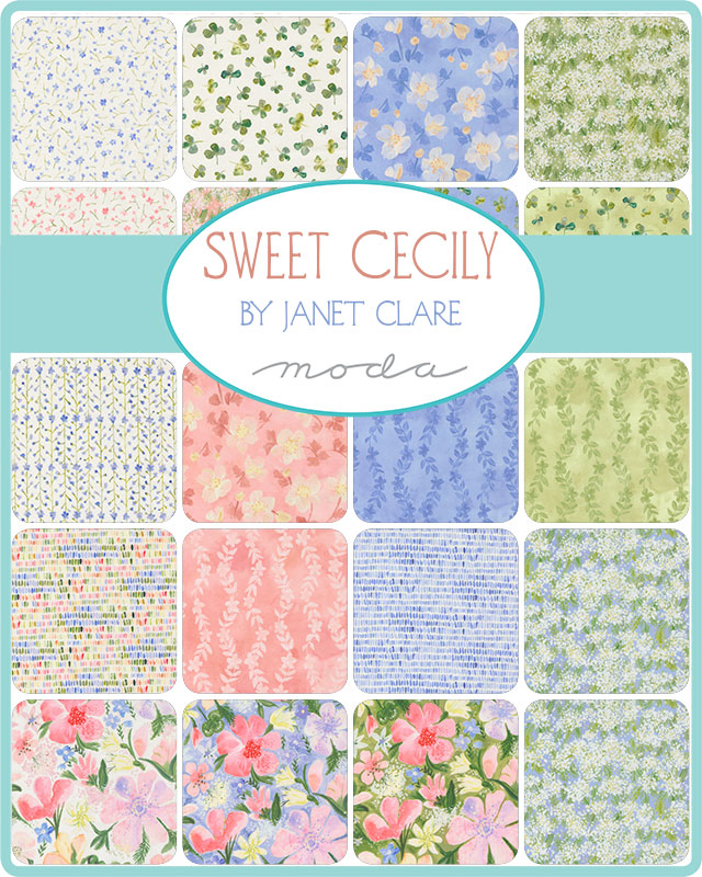 Sweet Cecily Flowers Rose - Quilt Fabric