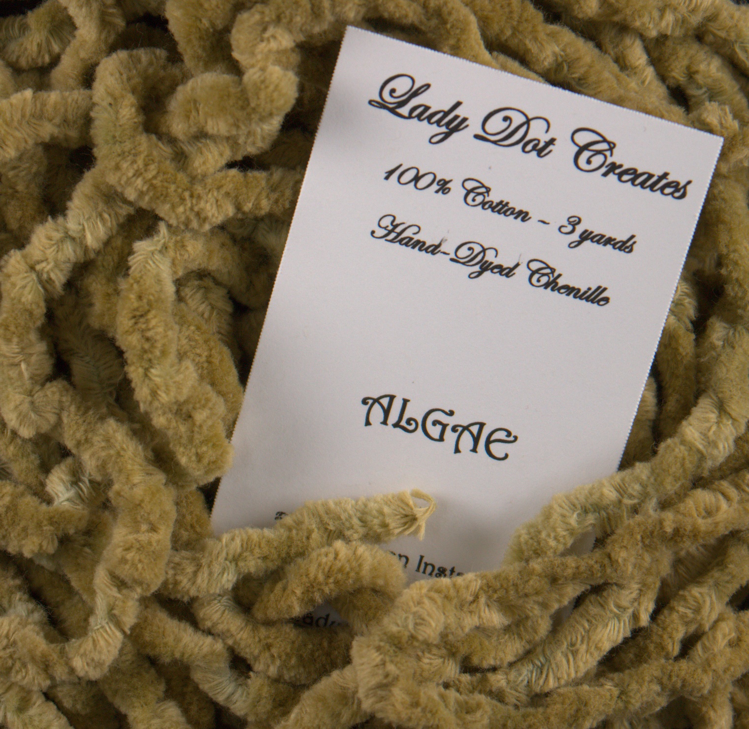 Algae Chartreuse Chenille Trim (3 yards)