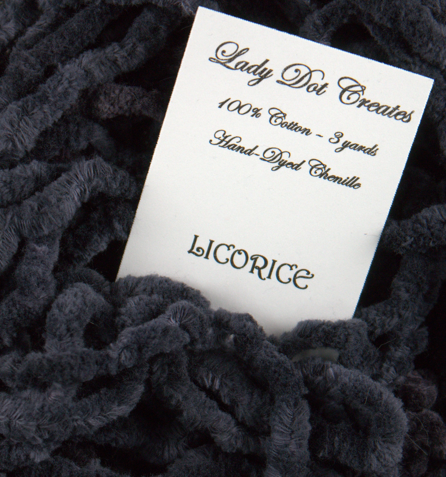 Licorice Black Chenille Trim (3 yards)