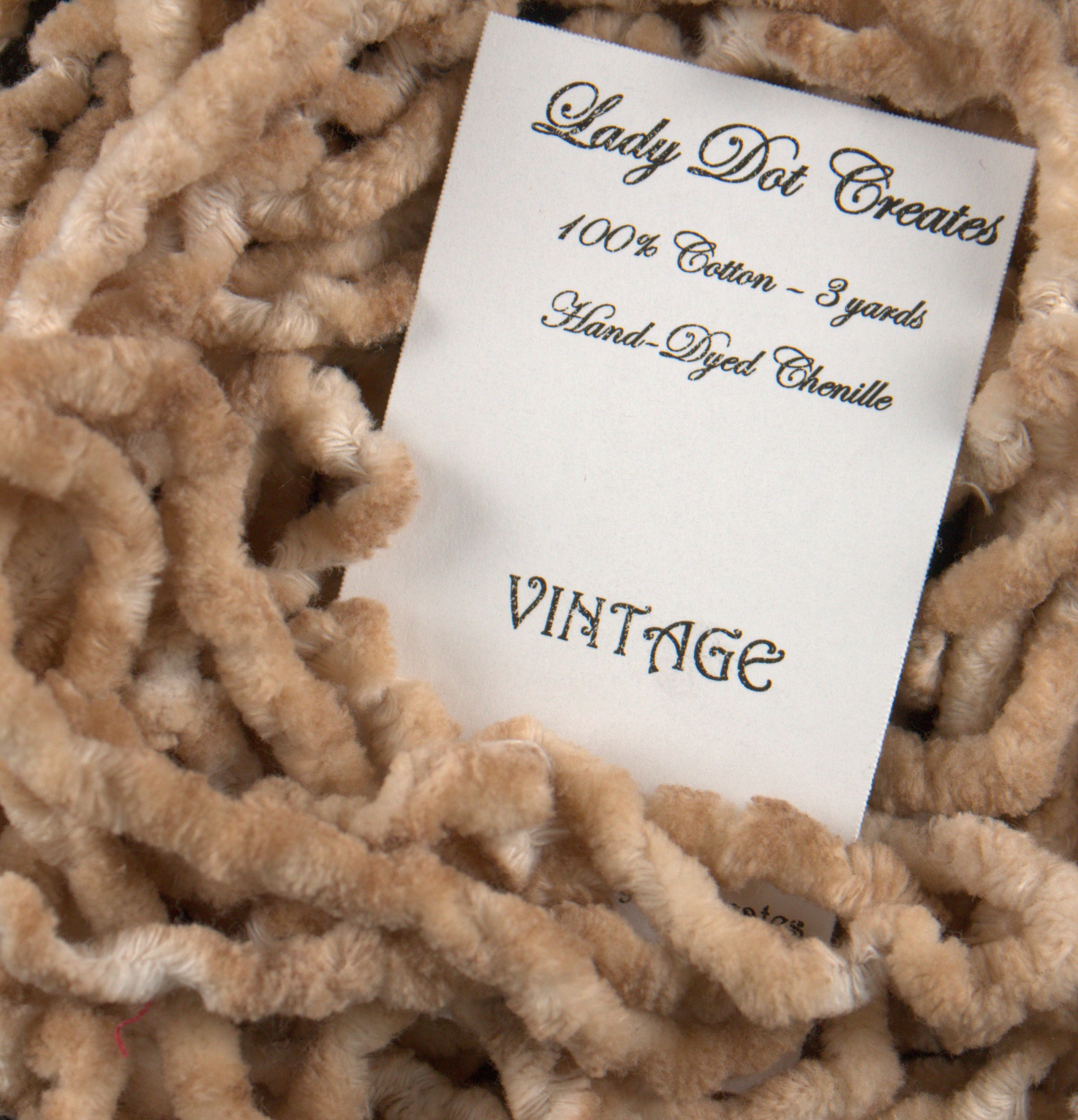 Vintage Beige Chenille Trim (3 yards)