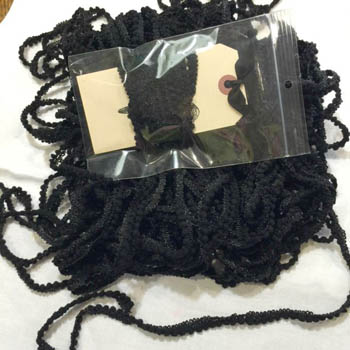 Licorice Black Pom Pom (2 yard)