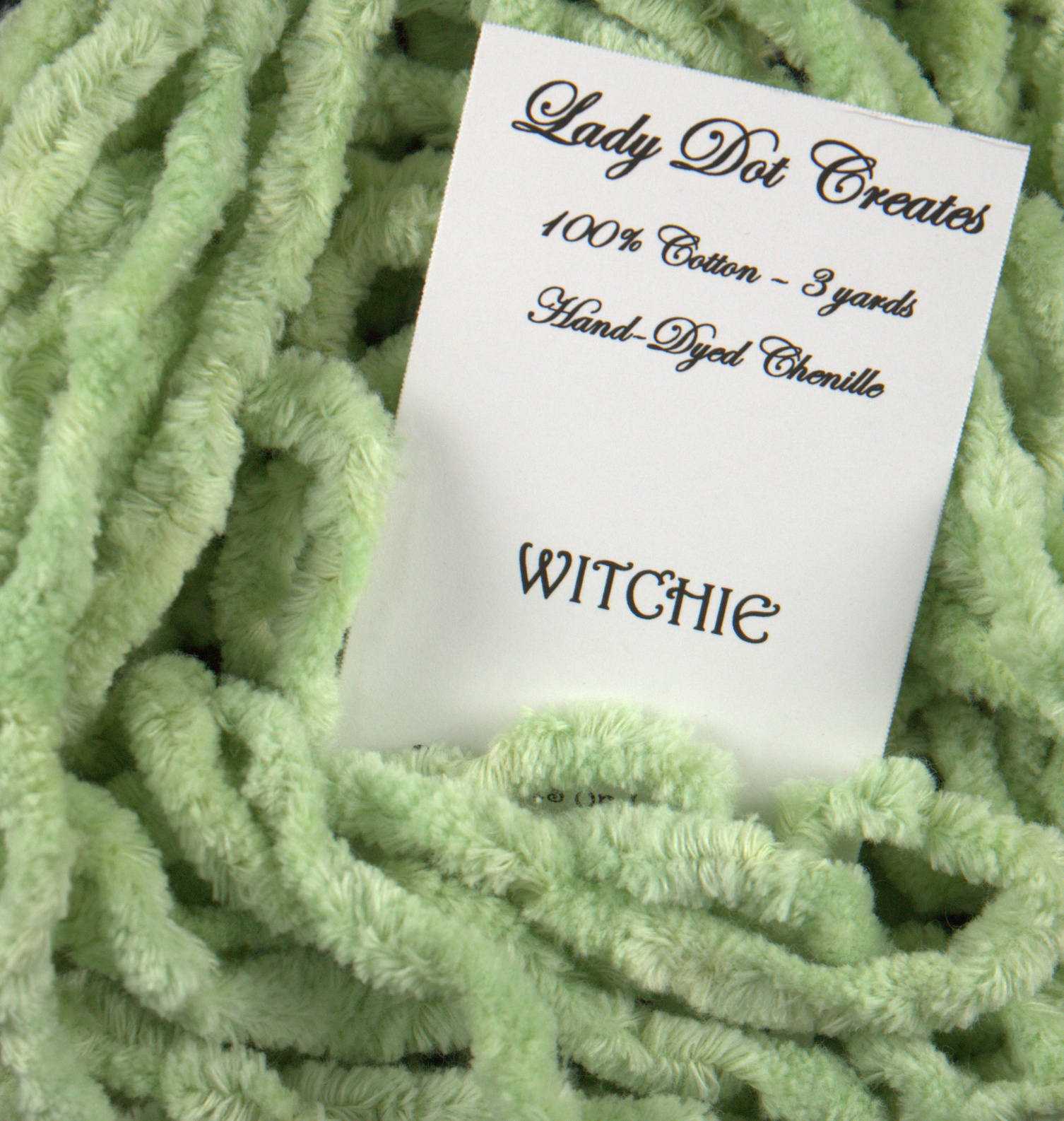 Witchie Green Chenille Trim (3 yards)