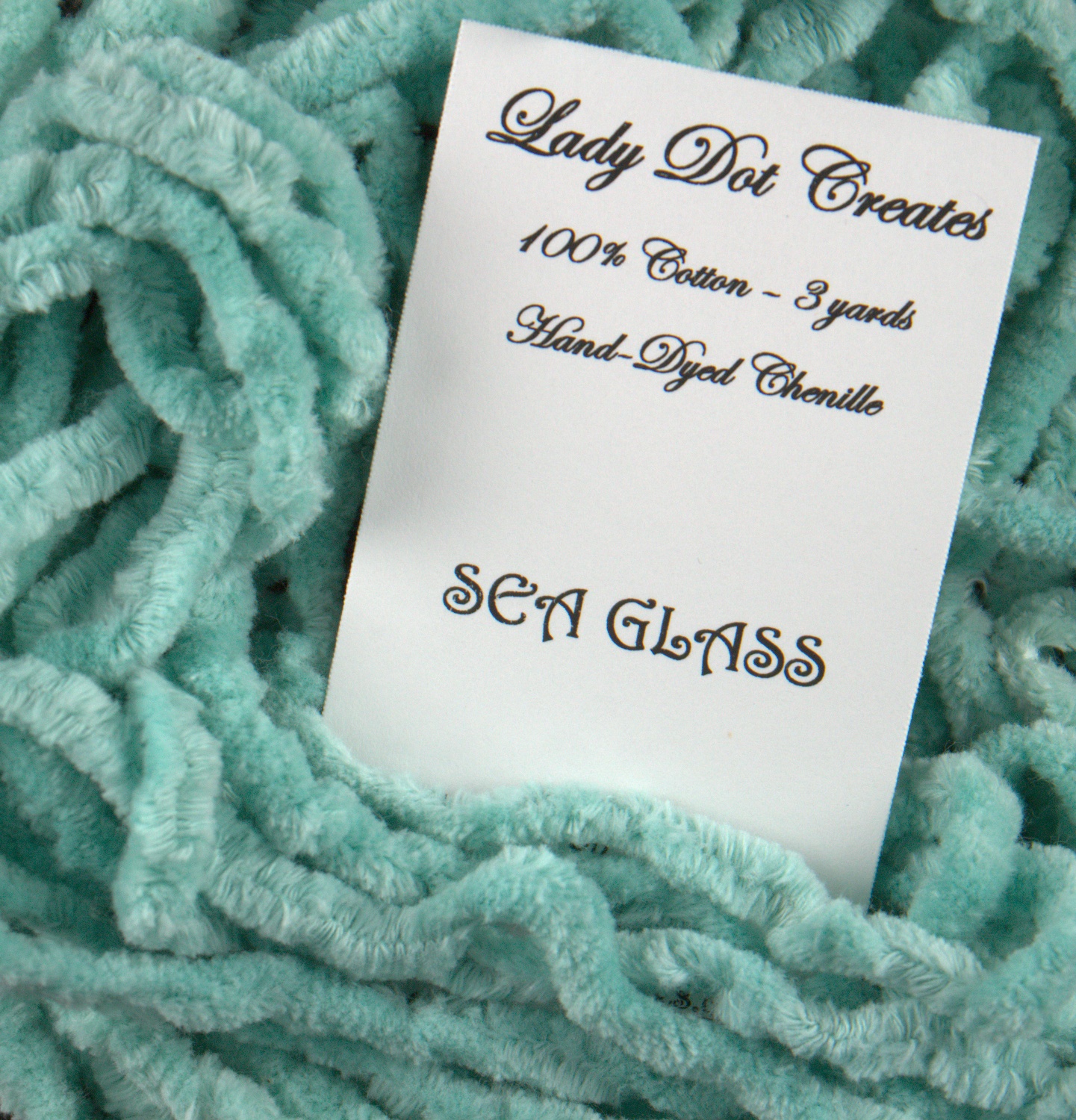 Sea Glass Blue Chenille Trim (3 yards)