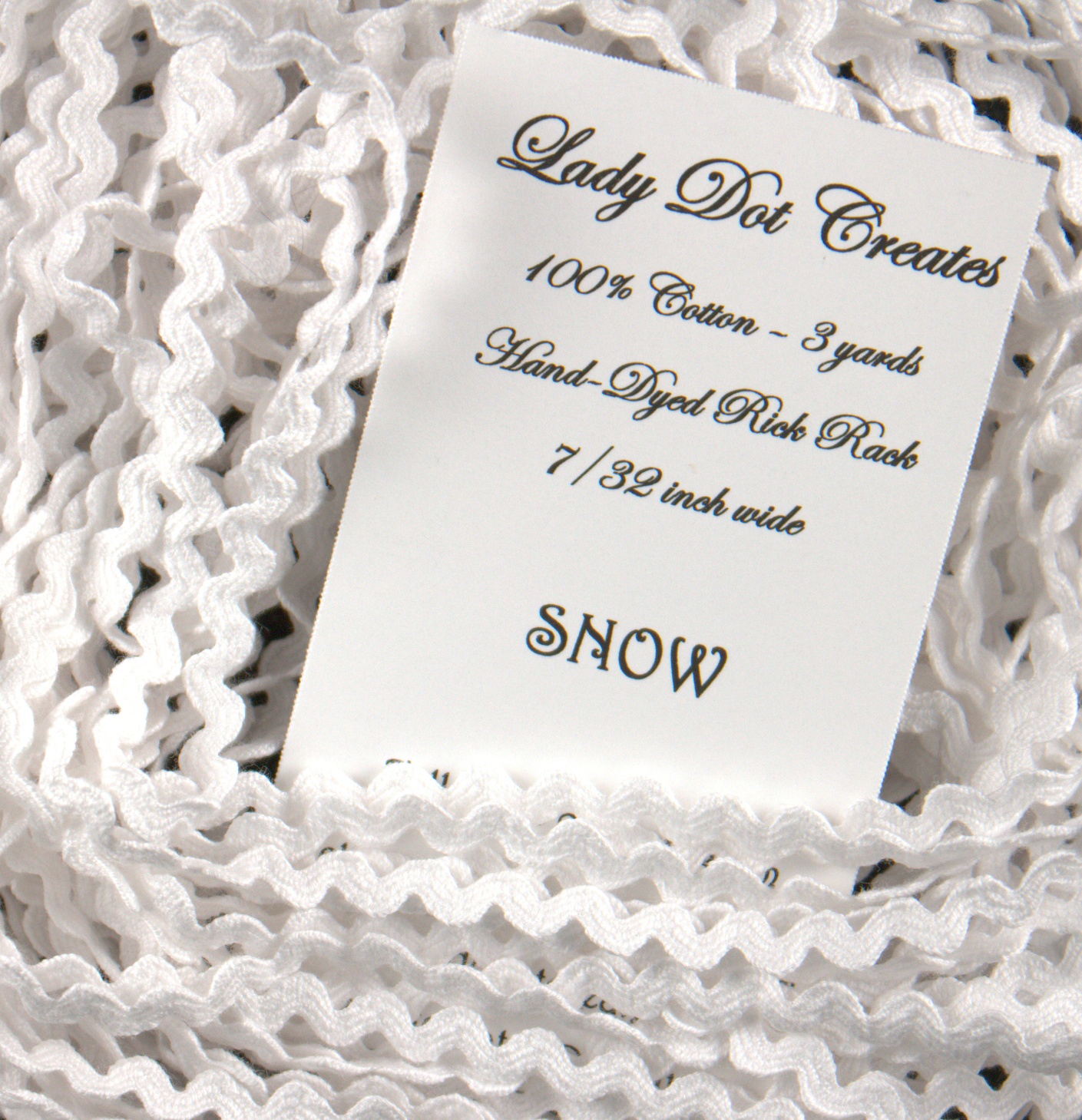 Snow White 7/32" Rick Rack (3 yards)