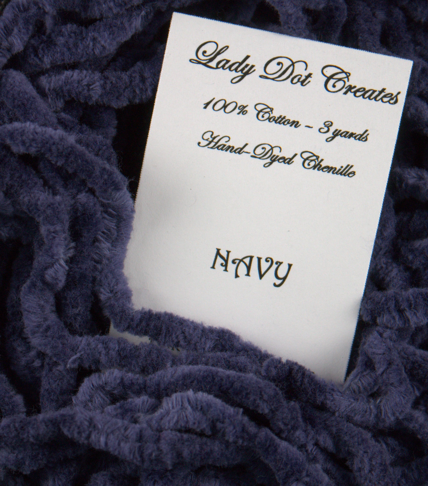 Navy Blue Chenille Trim - 3 Yards