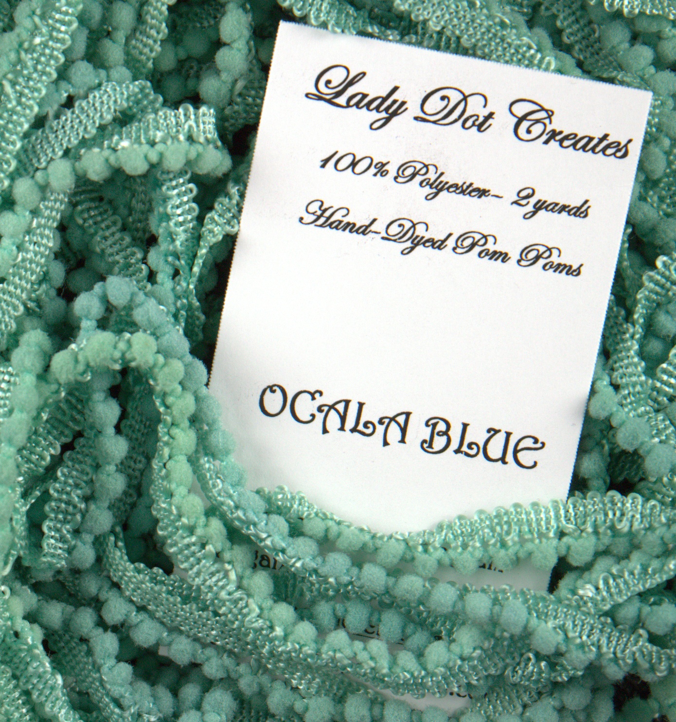 Ocala Blue Pom Pom Trim (2 Yards)