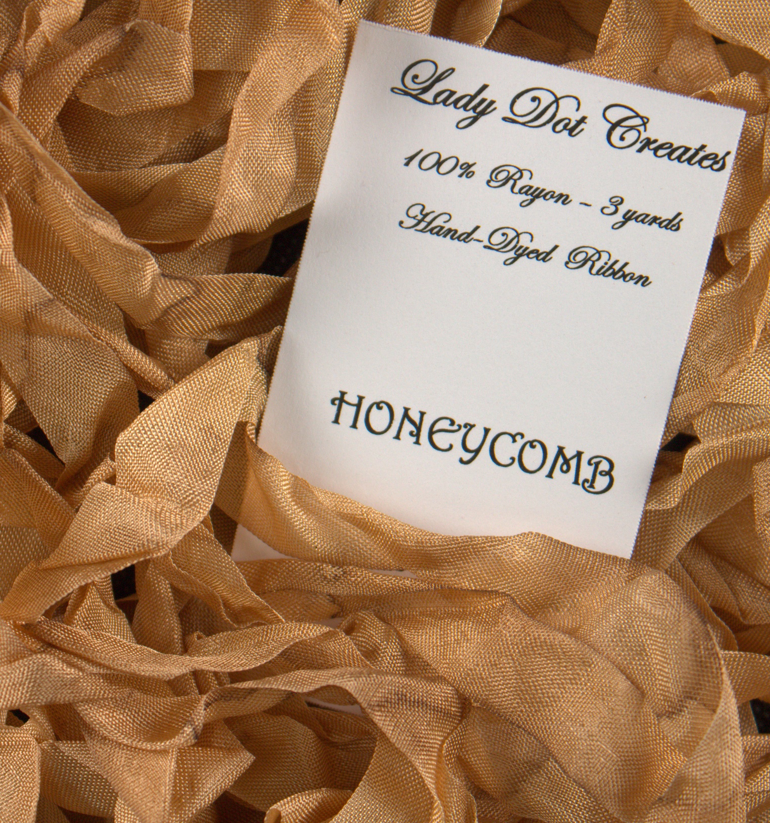 Honeycomb Yellow Ribbon - 3 Yards