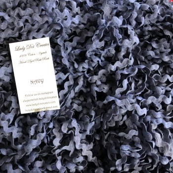 Navy Blue 1/2" Rick Rack (3 yds)