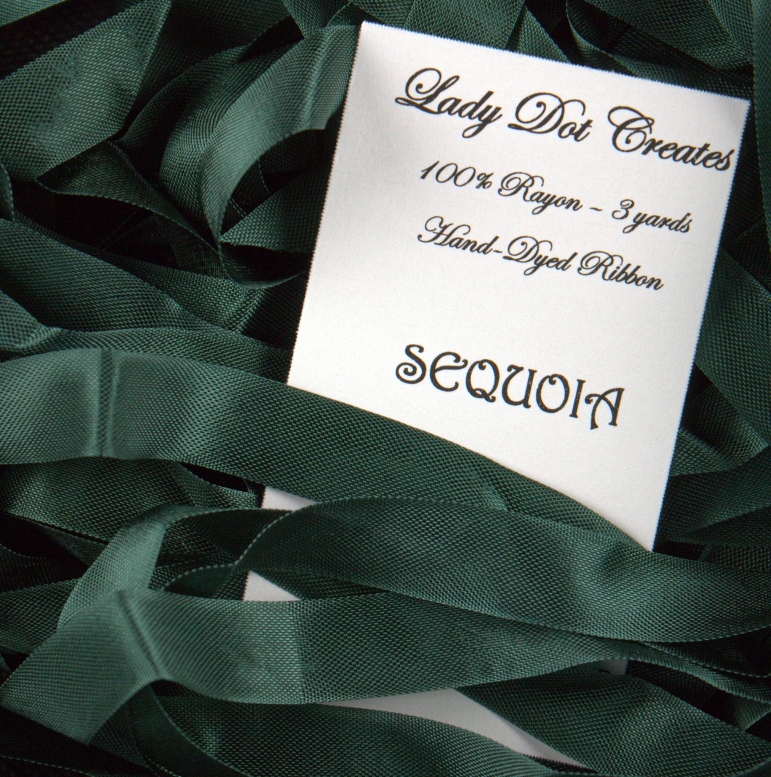 Sequoia Green Rayon Ribbon Trim (3 yards)