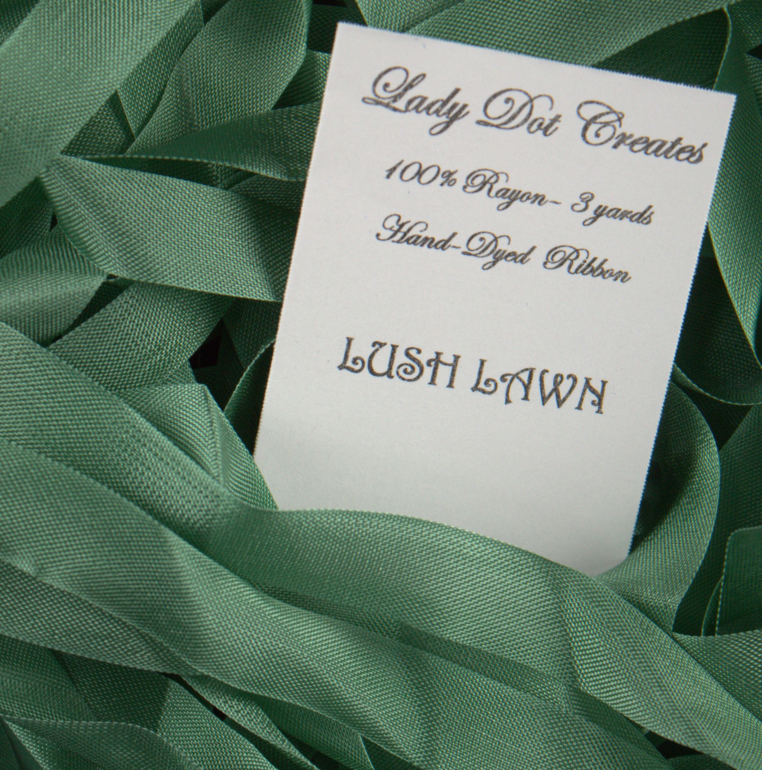 Lush Lawn Green Rayon Ribbon Trim (3 yards)