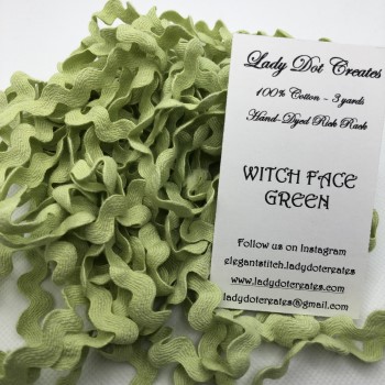 Witch Face Green 1/2" Rick Rack (3 yards)