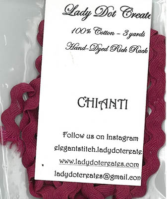 Chianti Red 1/2" Rick Rack (3 yds)