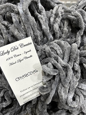 Charcoal Gray Chenille Trim (3 yards)