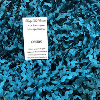 Caribe Blue 1/2" Rick Rack Trim (3 yards)