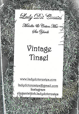Vintage Tinsel Silver 6yds 