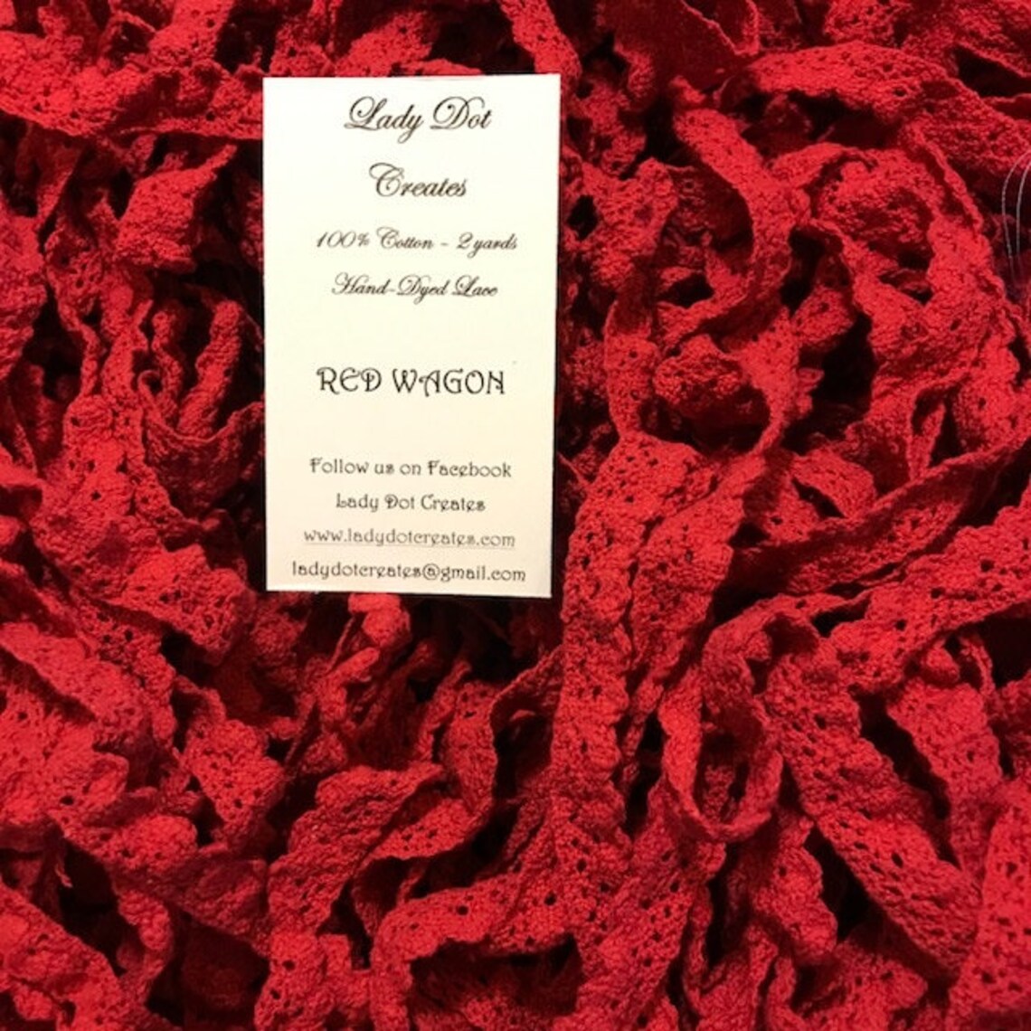 Red Wagon 1/2" Lace Trim (2 Yards)