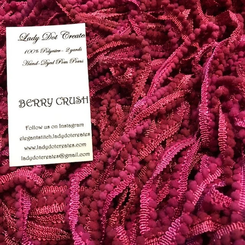Berry Crush Pom Pom Trim (2 yards)