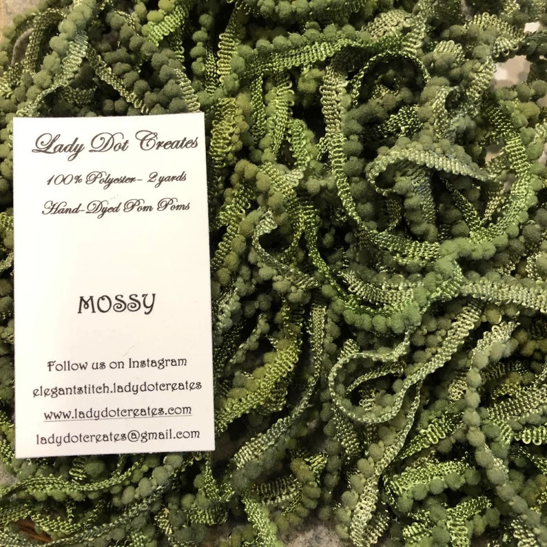 Mossy Pom Pom Trim (2 yards)