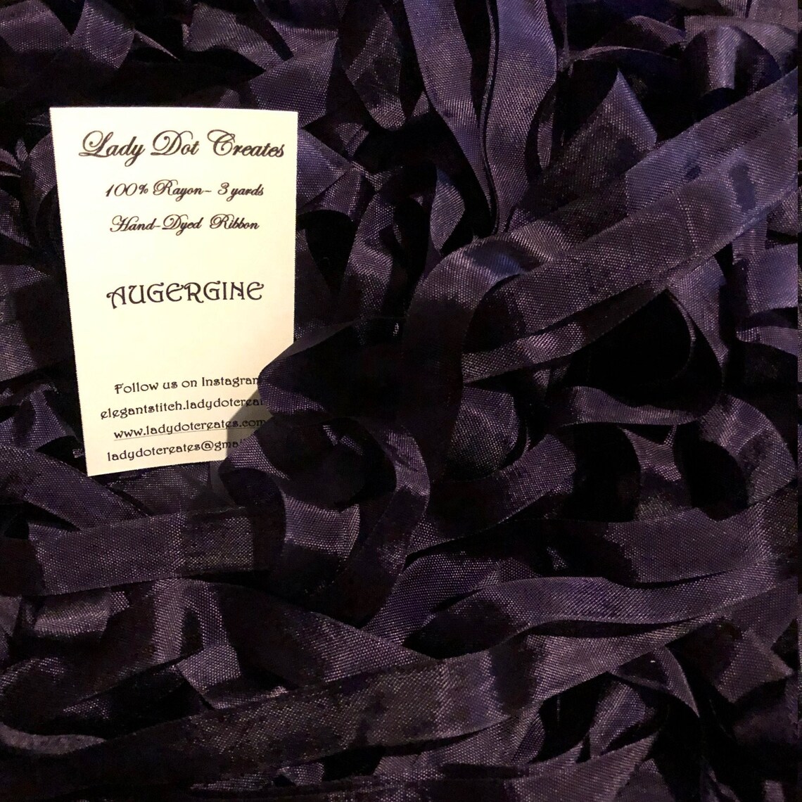 Aubergine 9/16" Rayon Ribbon Trim (3 Yards)
