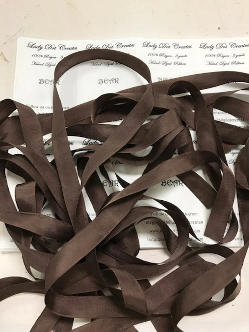 Bear 9/16" Rayon Ribbon Trim (3 Yards)