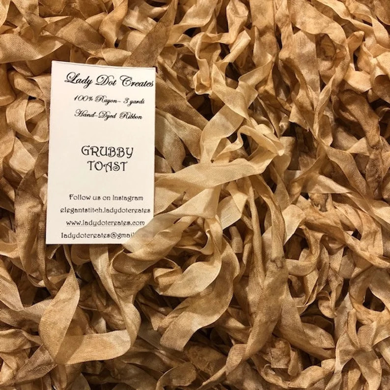 Grubby Toast 9/16" Rayon Ribbon Trim (3 Yards)