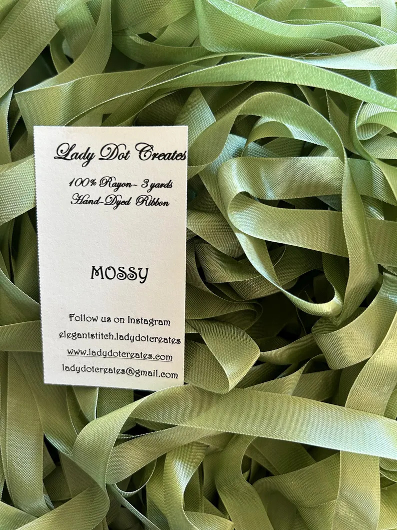 Mossy 9/16" Rayon Ribbon Trim (3 Yards)