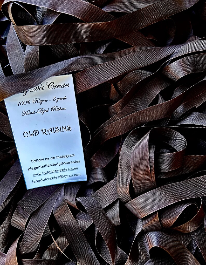Old Raisins 9/16" Rayon Ribbon Trim (3 Yards)