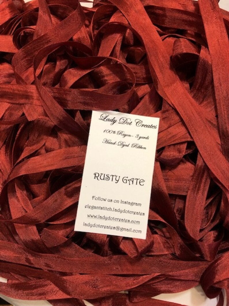 Rusty Gate  9/16" Rayon Ribbon Trim (3 Yards)