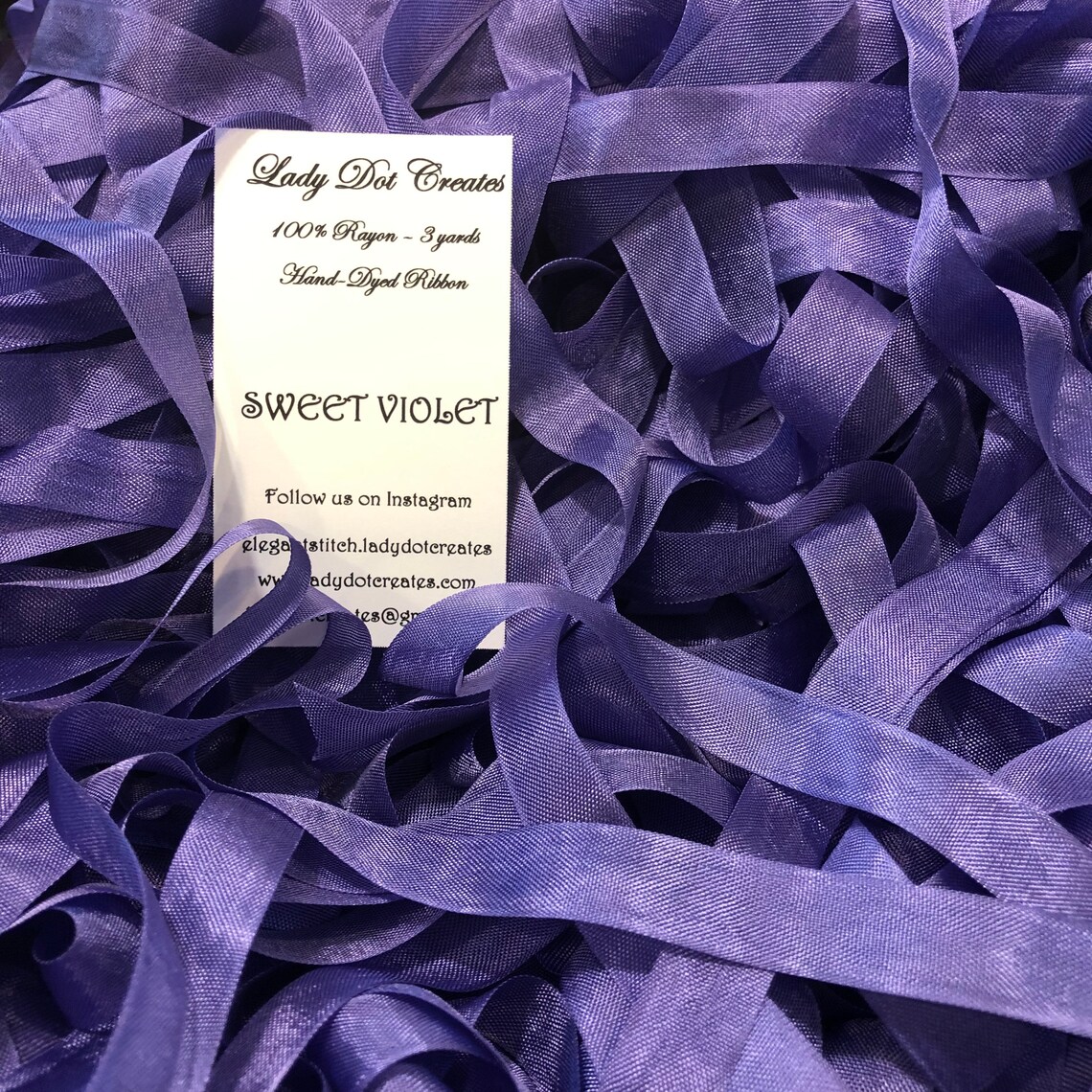 Sweet Violet 9/16" Rayon Ribbon Trim (3 Yards)