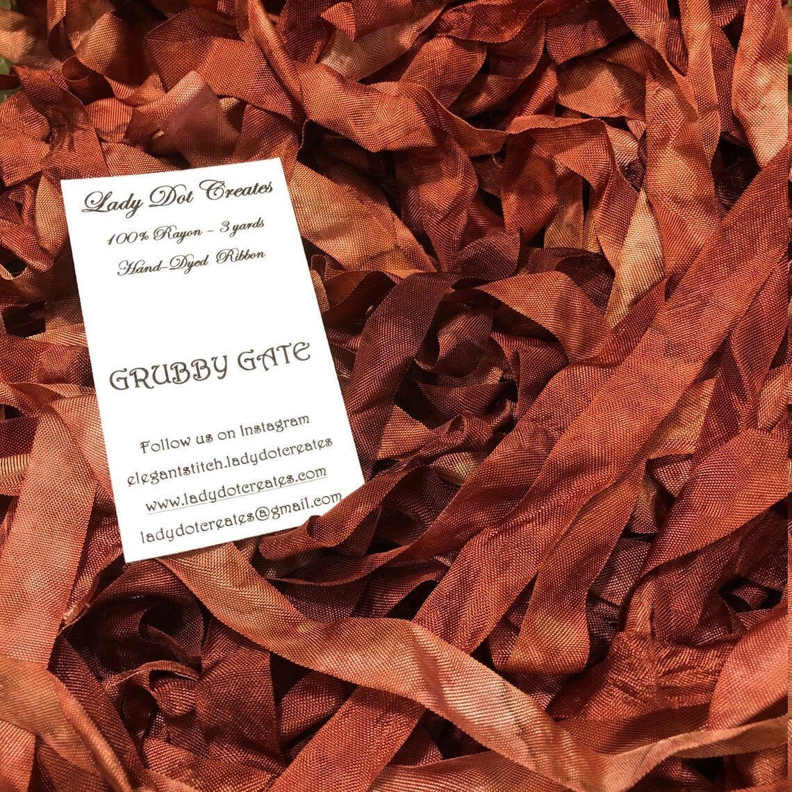 Copper Penny 9/16" Rayon Ribbon Trim (3 Yards), zoomed in. Select this picture to zoom back out.