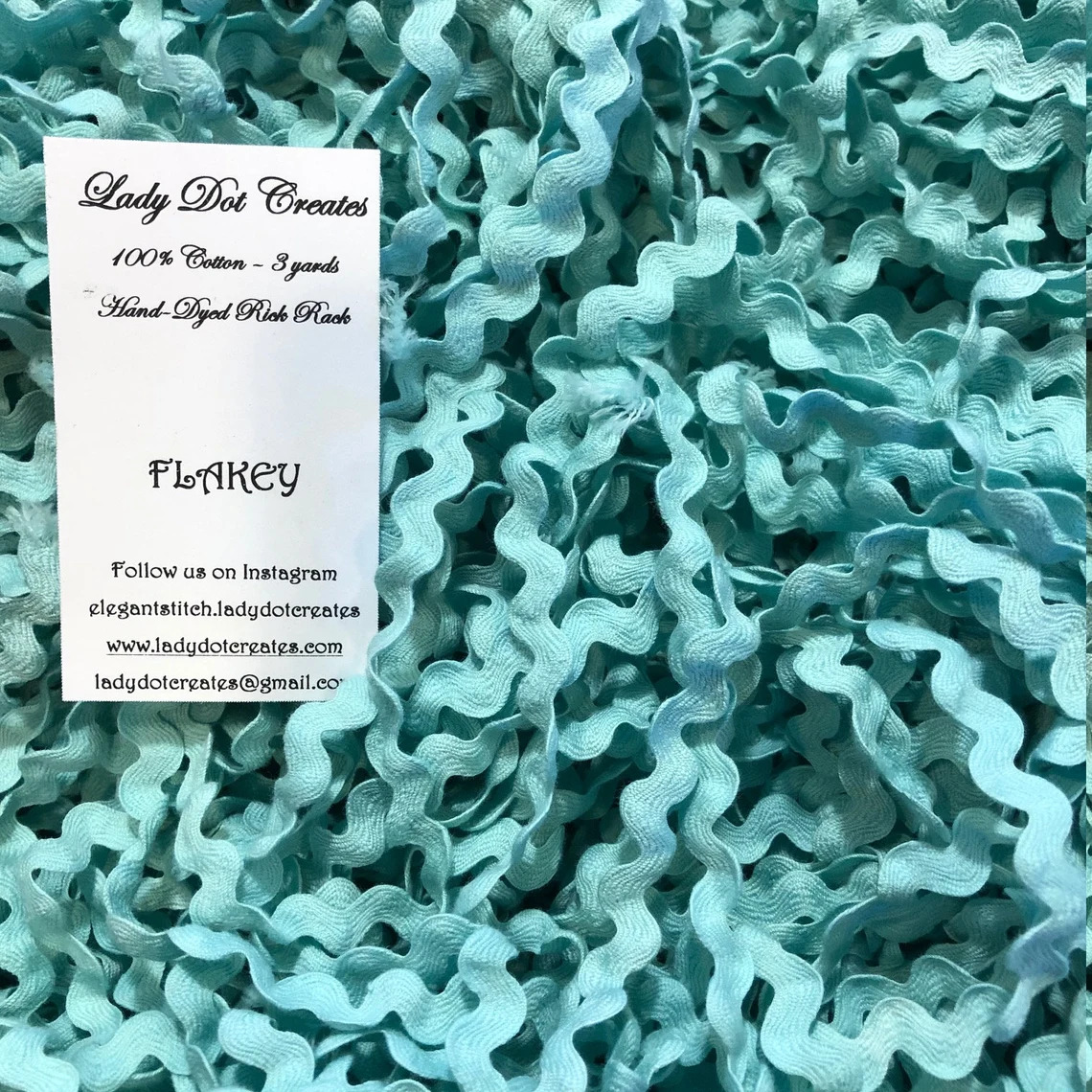 Flakey Blue 1/2" Rick Rack (3 yards)