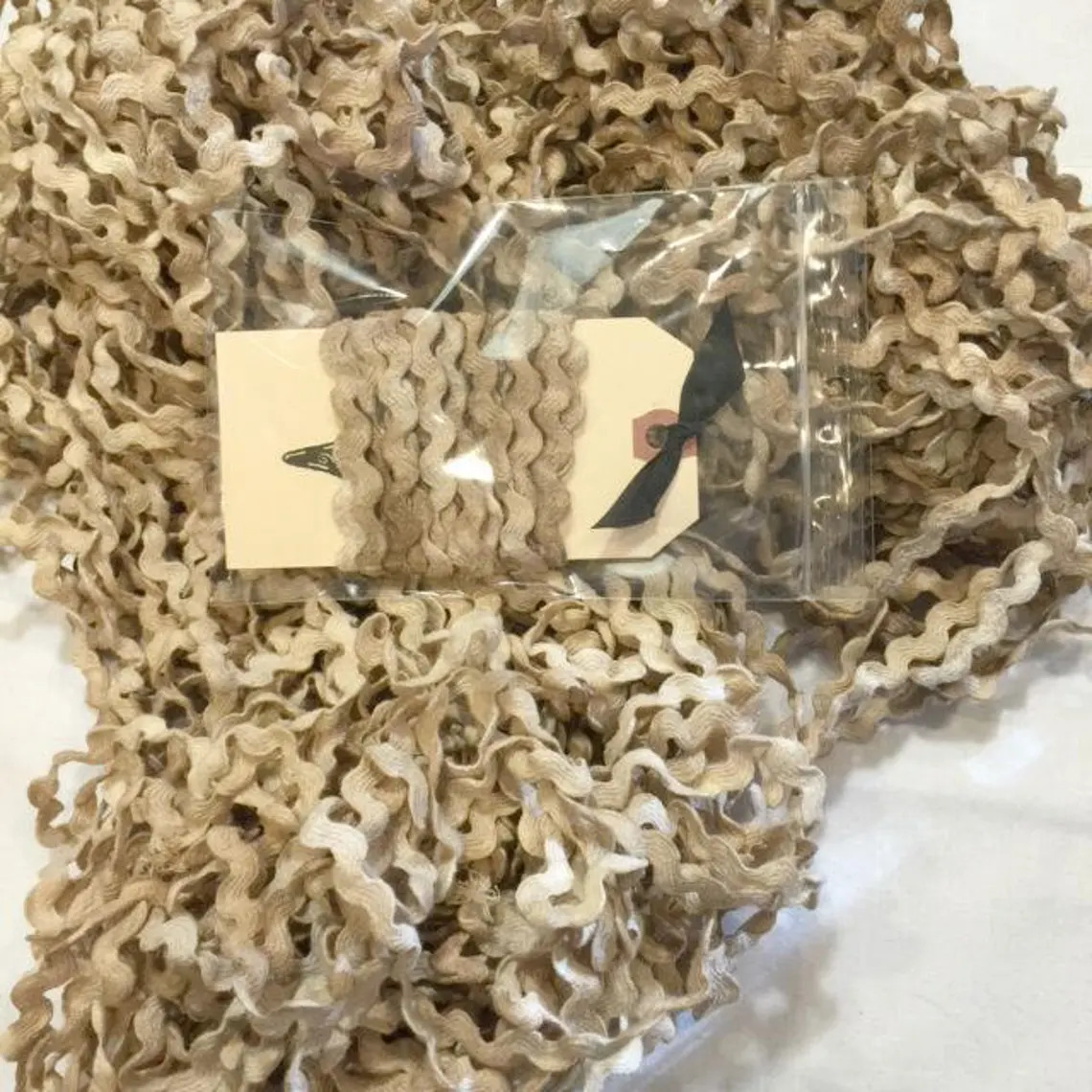 Vintage Tan 1/2" Rick Rack (3 yards)